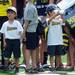 Young Michigan fans pass the time as they stand in line for autographs during youth day at Michigan Stadium on august 11, 2013. Melanie Maxwell | AnnArbor.com